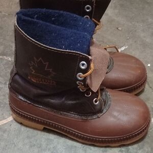 Kamik Brown and Black Rain & Snow Boots with Sturdy Soles